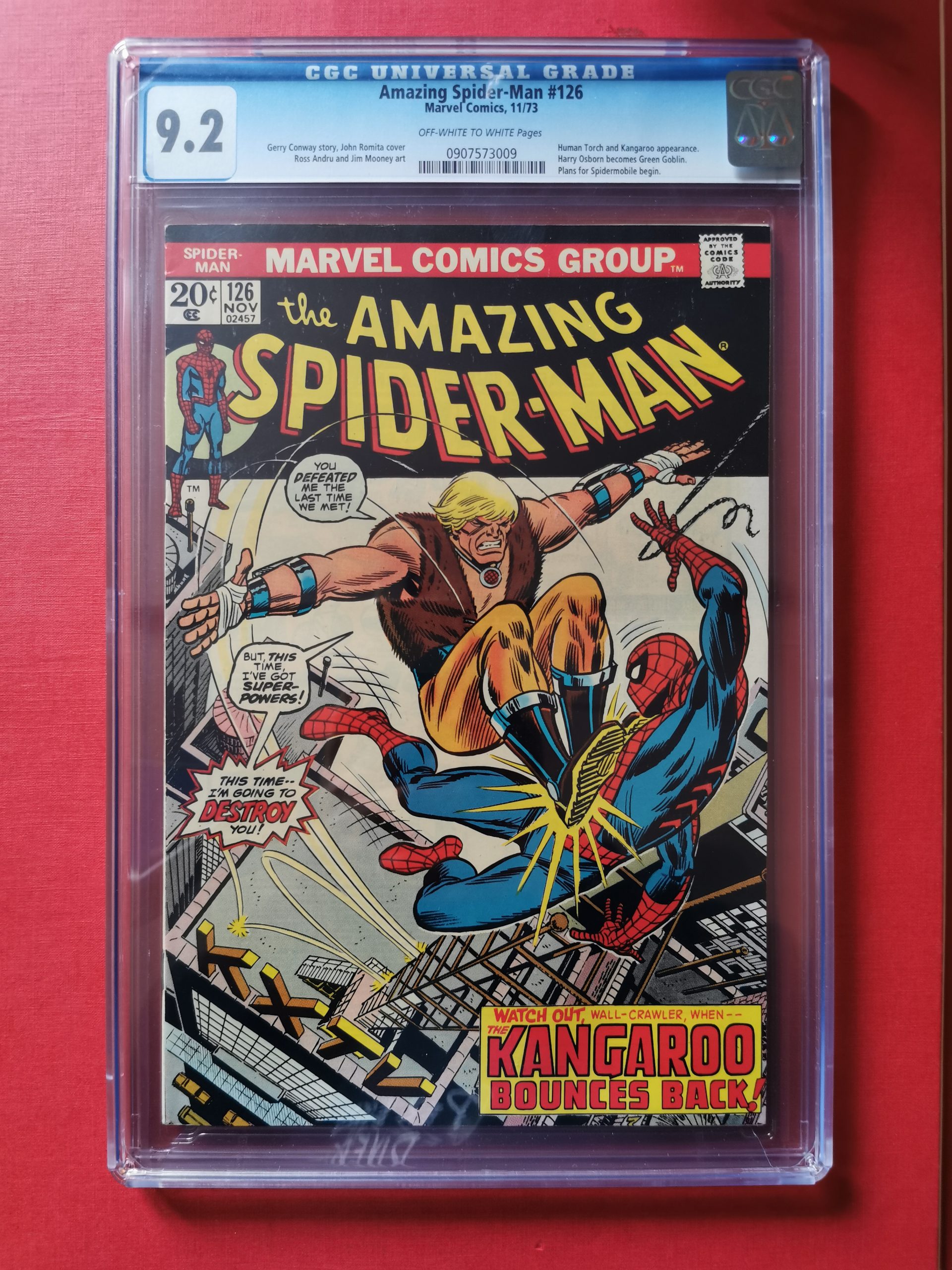Amazing Spider-man #126 CGC 9.2
