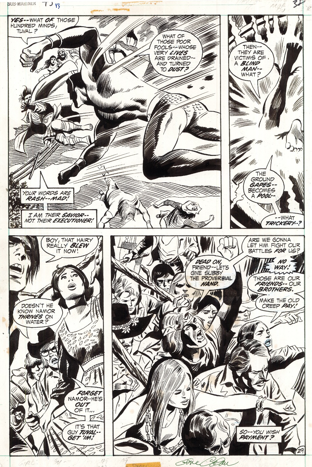 Tavola originale – Gene Colan “Sub-mariner”
