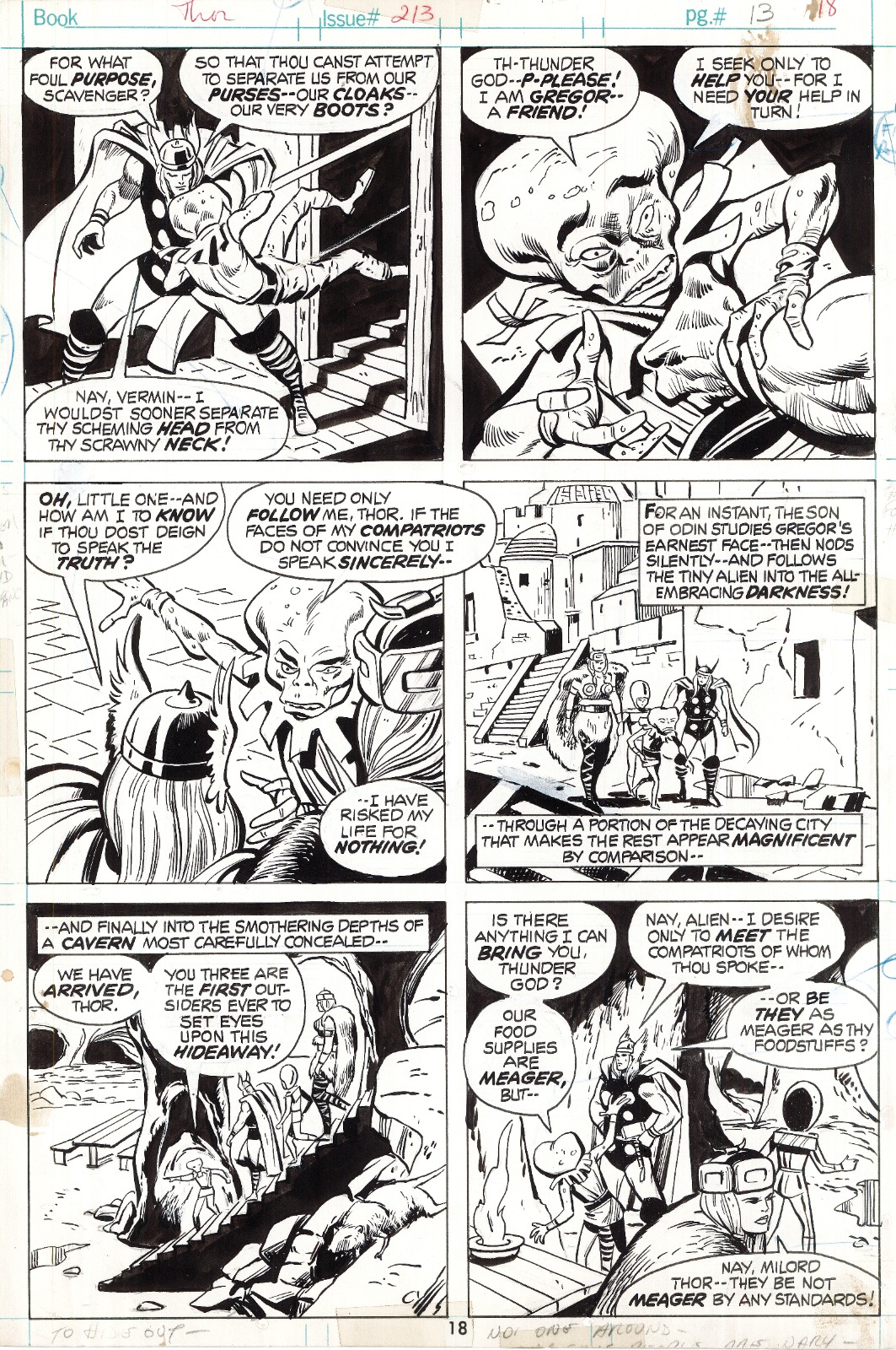 Tavola originale –  John Buscema “Thor”
