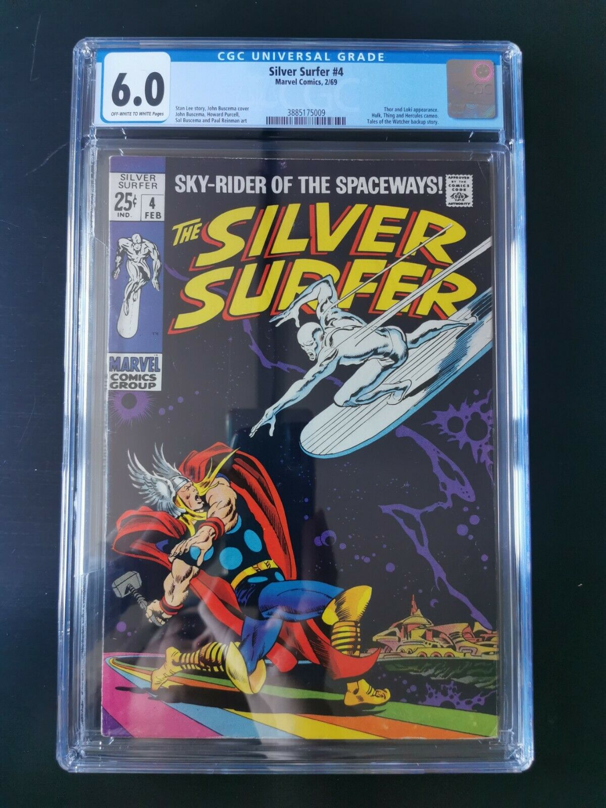 Silver Surfer #4 CGC 6.0 First time Silver Surfer meets Thor; First battle Thor
