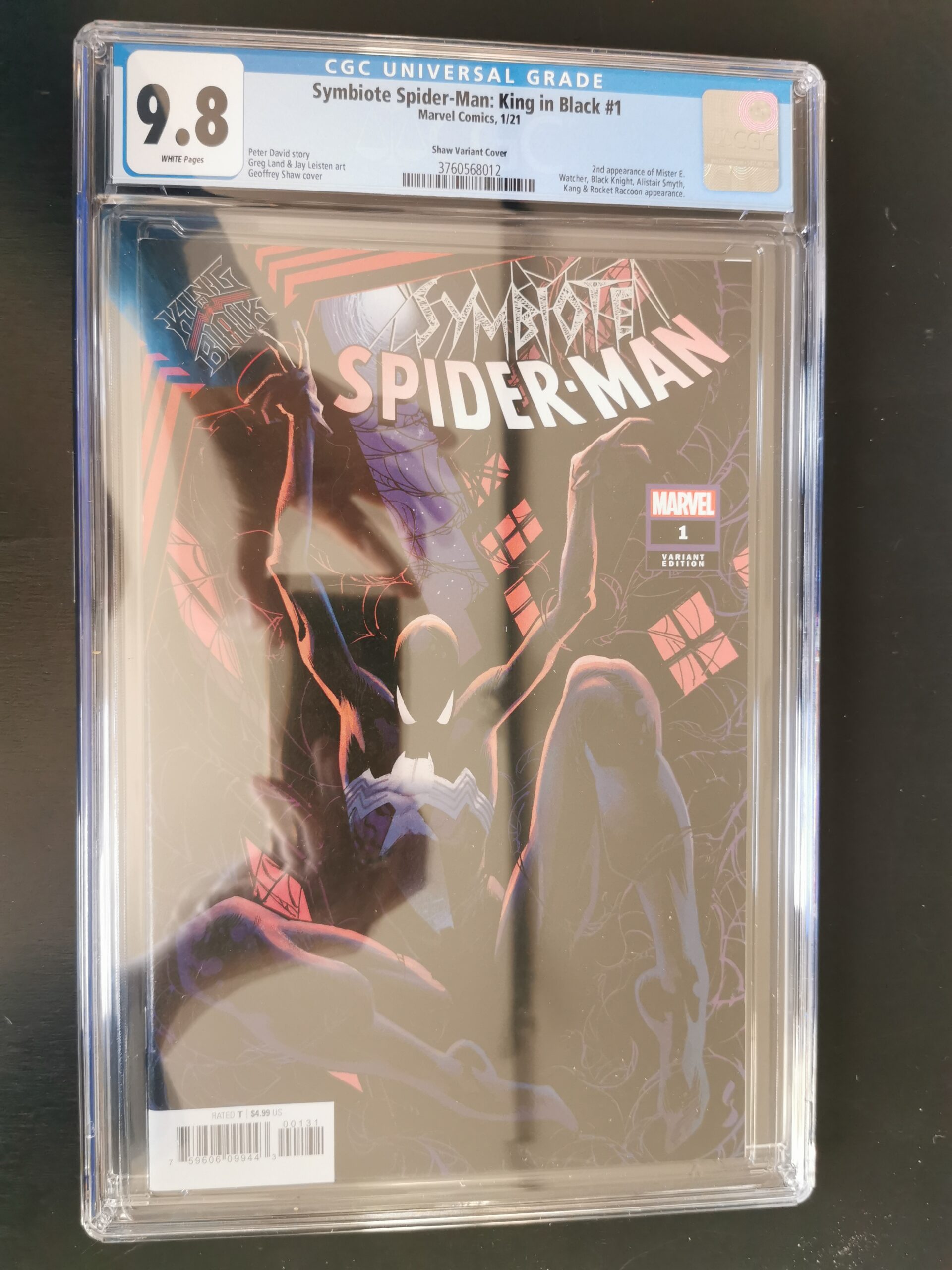 Symbiote Spider man: King in black #1 Shaw 1:25 Variant Cover CGC 9.8