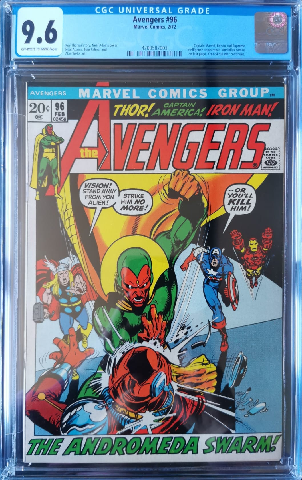 Avengers #96 CGC 9.6
