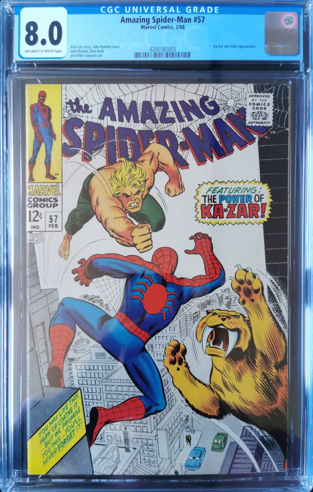 Amazing Spider man #57 CGC 8.0