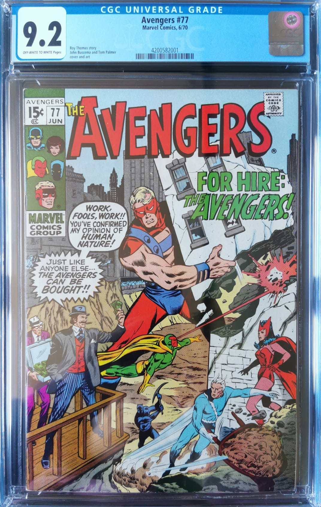 Avengers #77 CGC 9.2