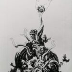 Copertina orignale Mike Mignola – Hell Boy B.P.R.D. ” The Black Flame”