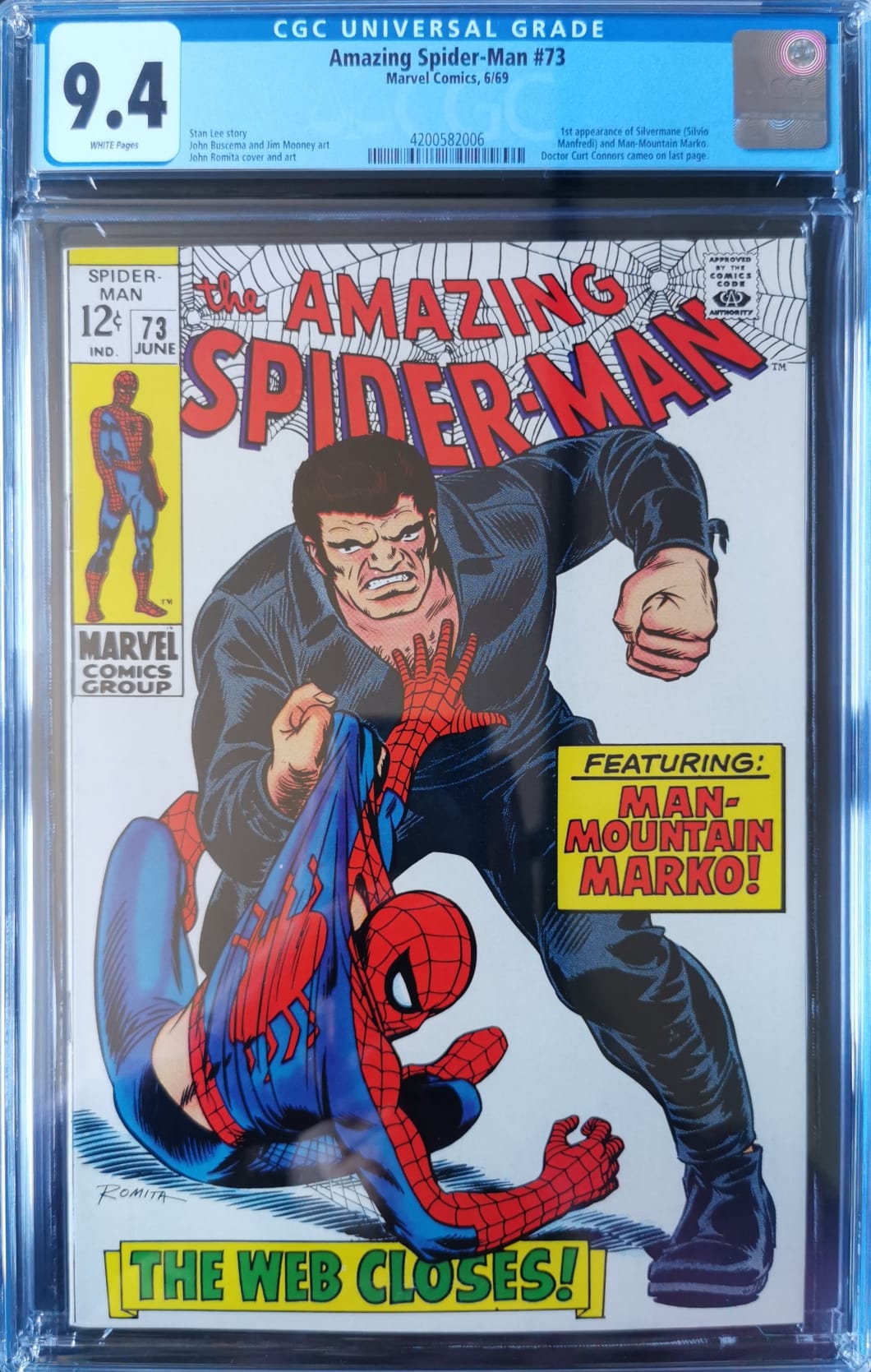 Amazing Spider man #73 CGC 9.4