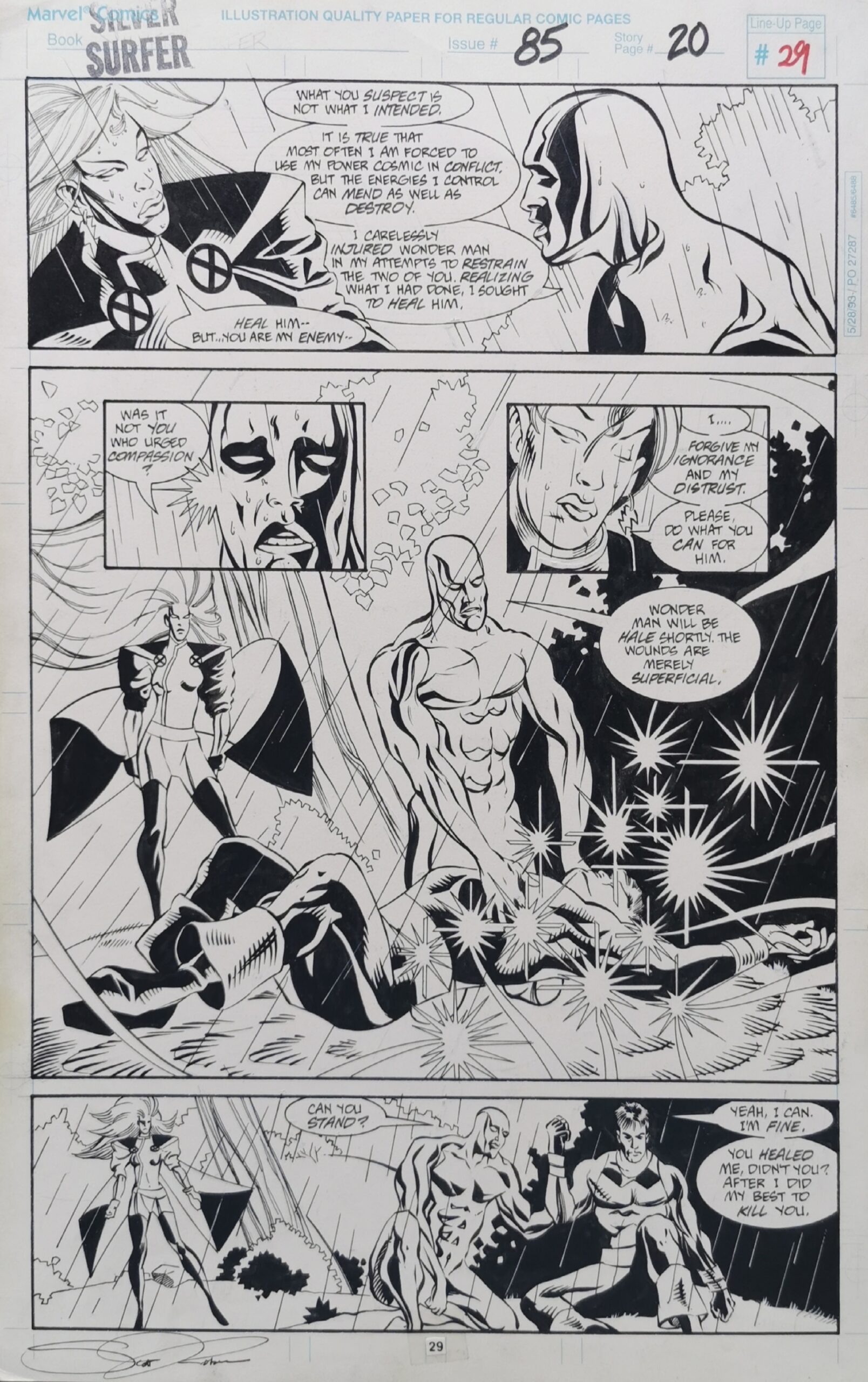 Tavola Originale –  Ernie Stiner/ Scott Koblish – Silver Surfer #85 pag.29
