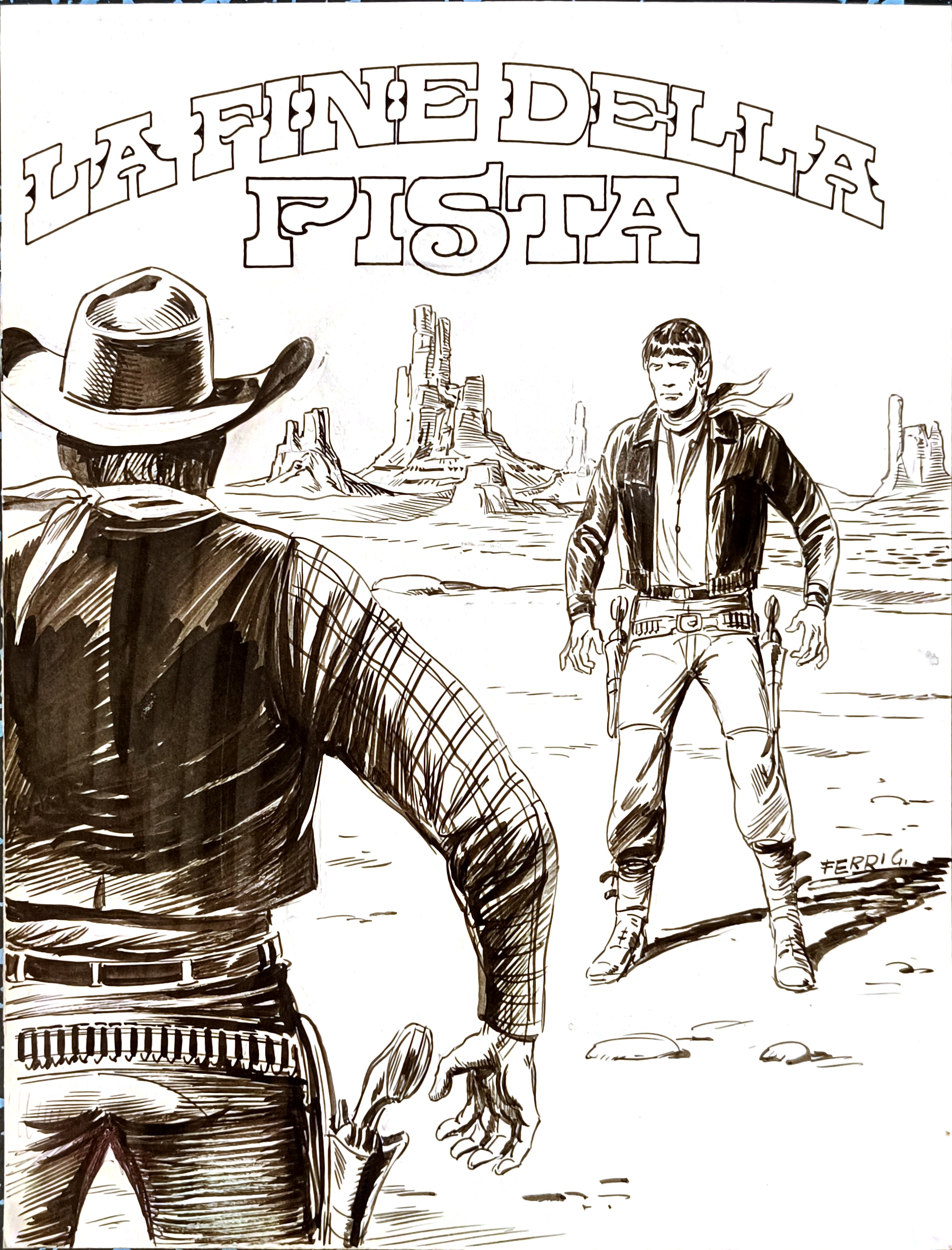 Copertina Originale Gallieno Ferri  Mister No n. 107 “La fine della Pista”