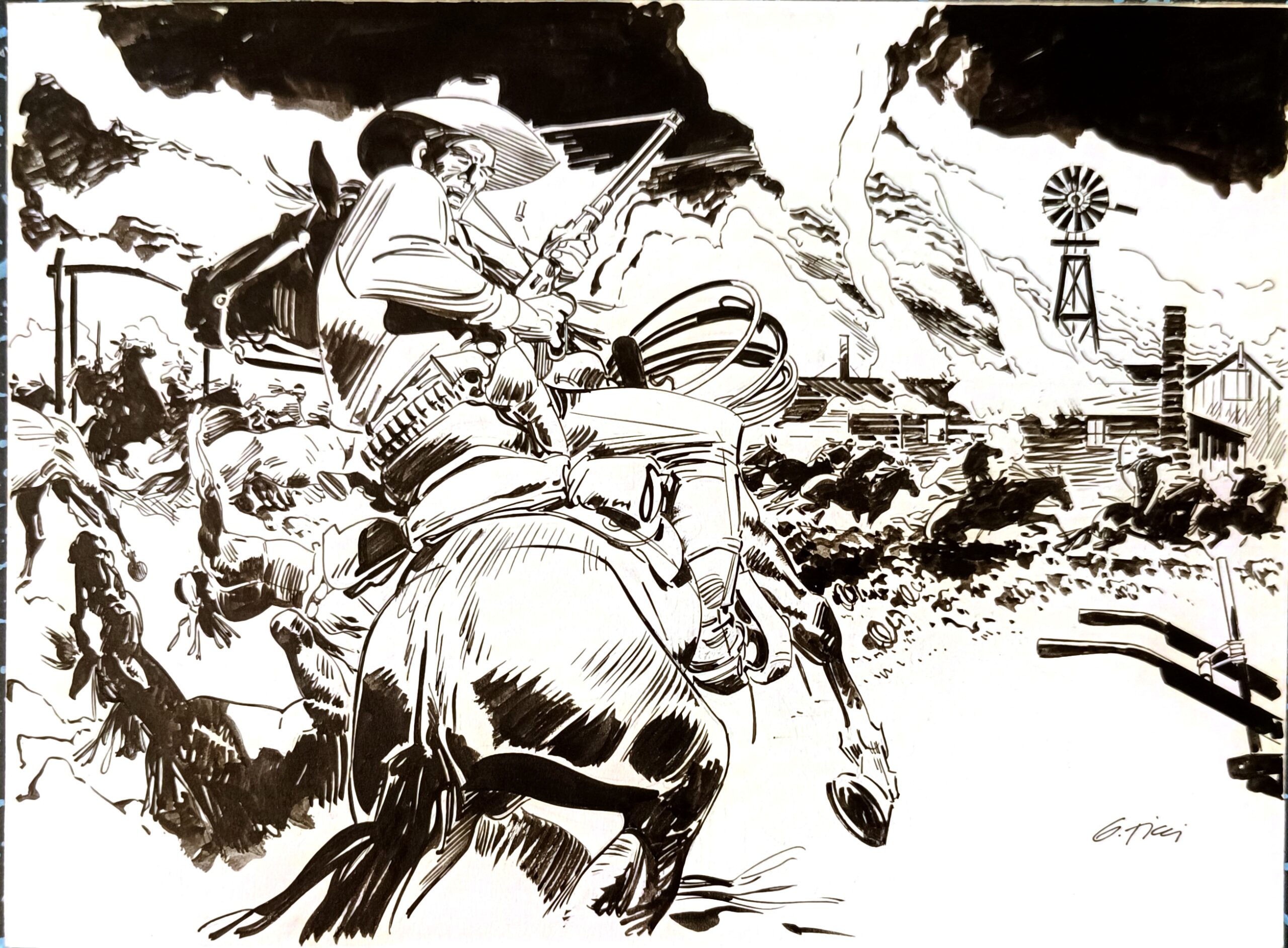 Illustrazione Originale Giovanni Ticci – Tex l’avventura e i ricordi – Tex