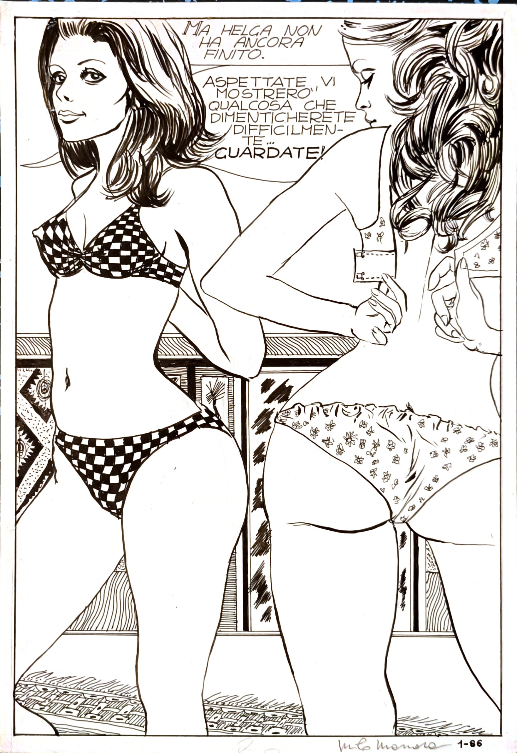 Tavola originale – Milo Manara Genius n. 1 “Guardate”