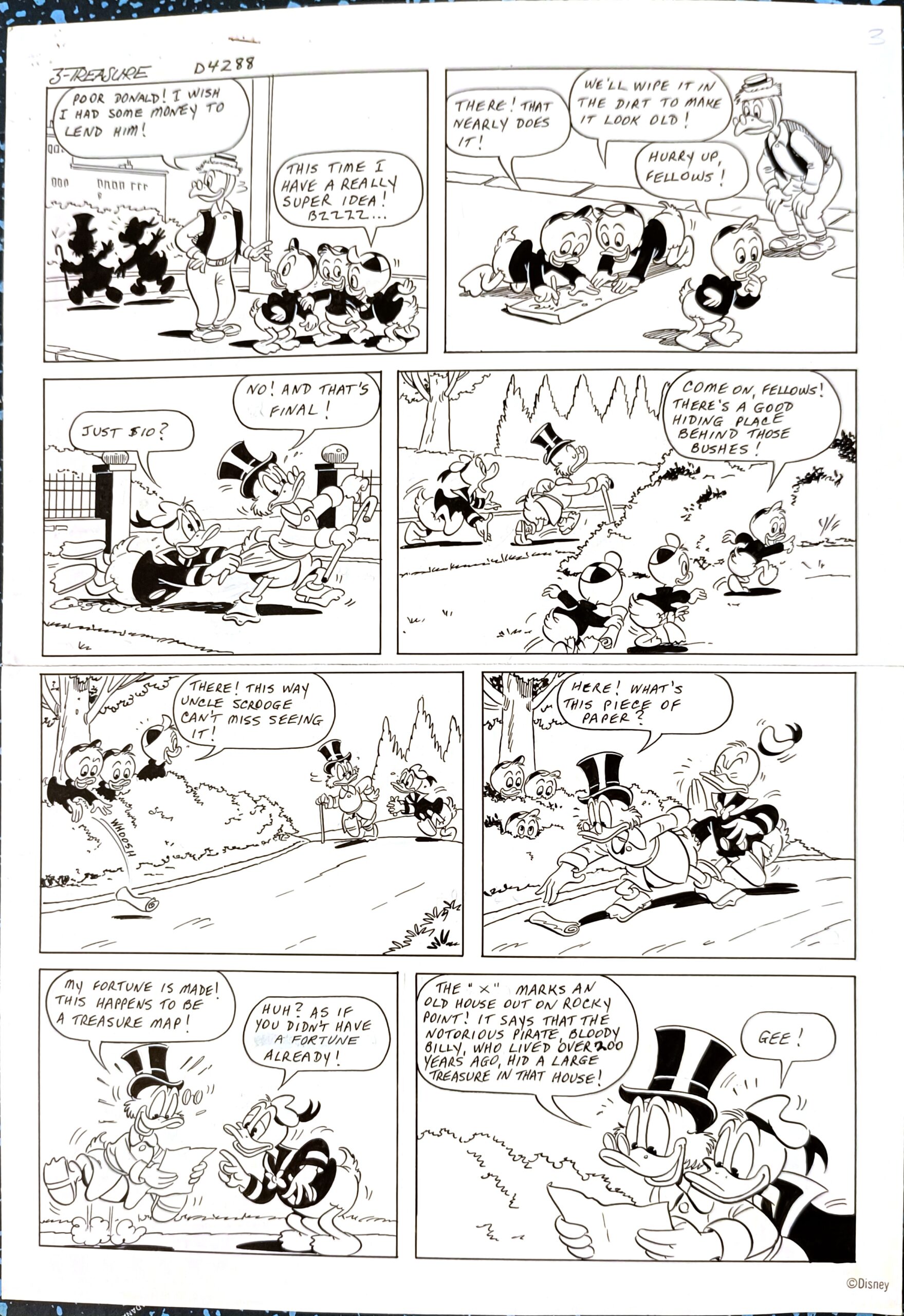 Tavola originale Antioni Gil Bao – Donald Duck: The Mysterious Treasure