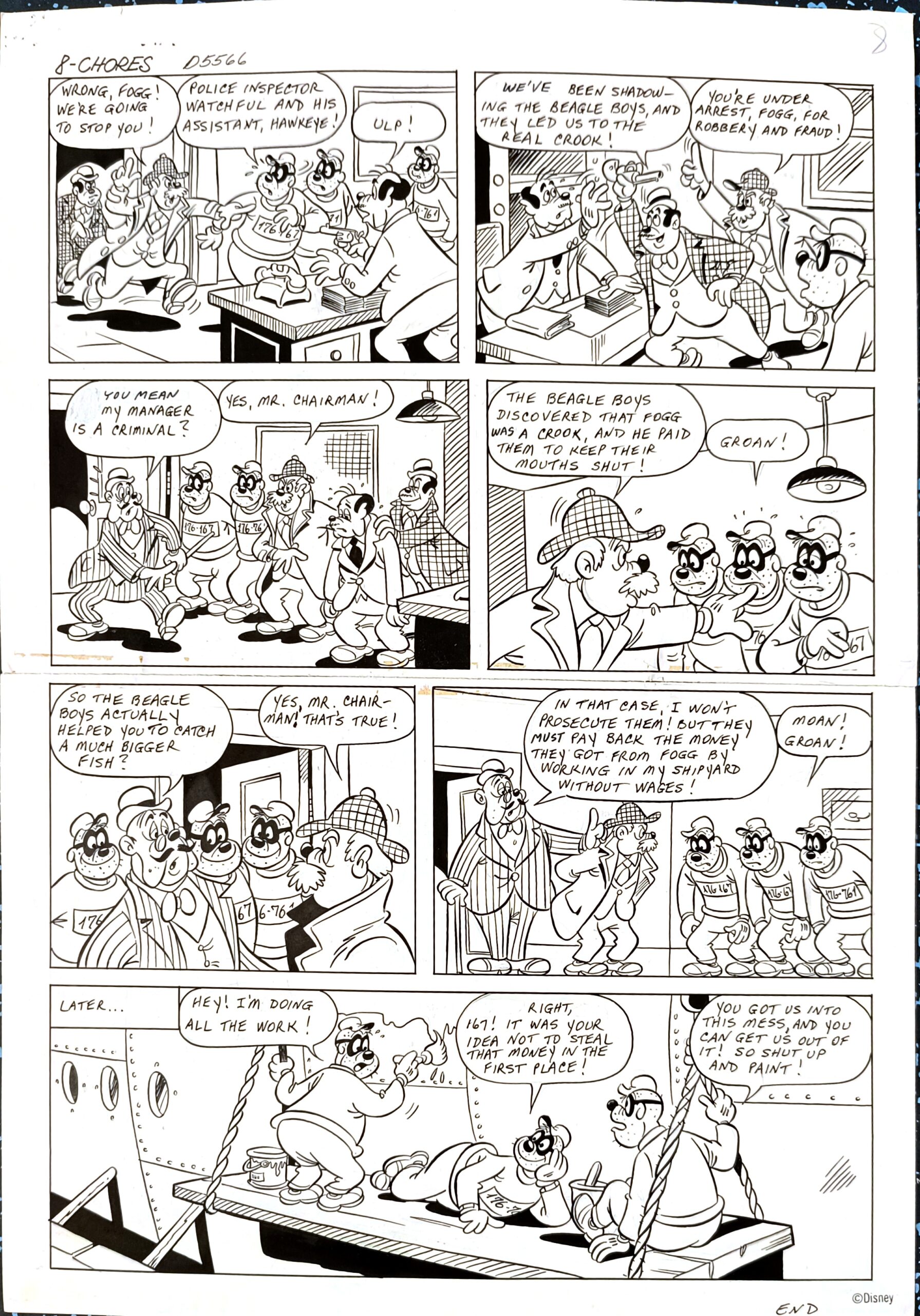 Tavola originale Antoni Gil Bao – Donald Duck:  Shipyard Chores