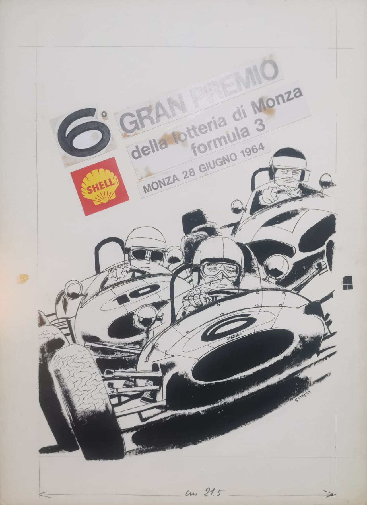 Illustrazione originale Guido Crepax – Trecento all’ora: 6* Gran Premio di Monza