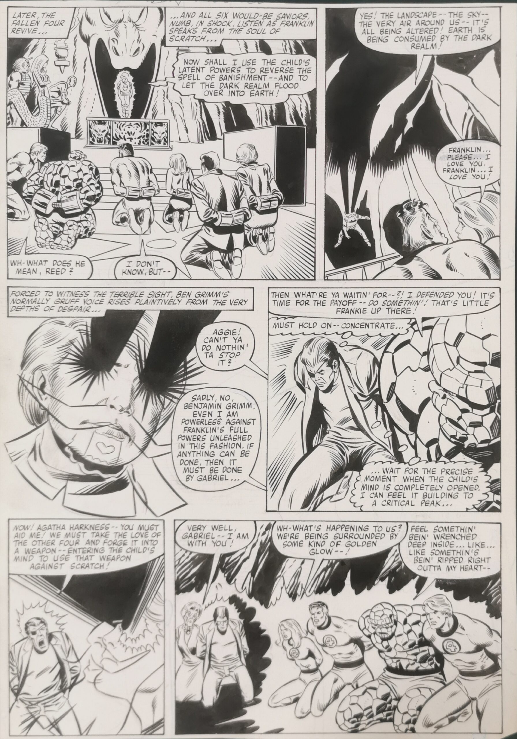 Tavola originale – Bill Sienkiewiz/ Joe Sinnot – Fantastic Four #223 pag.14