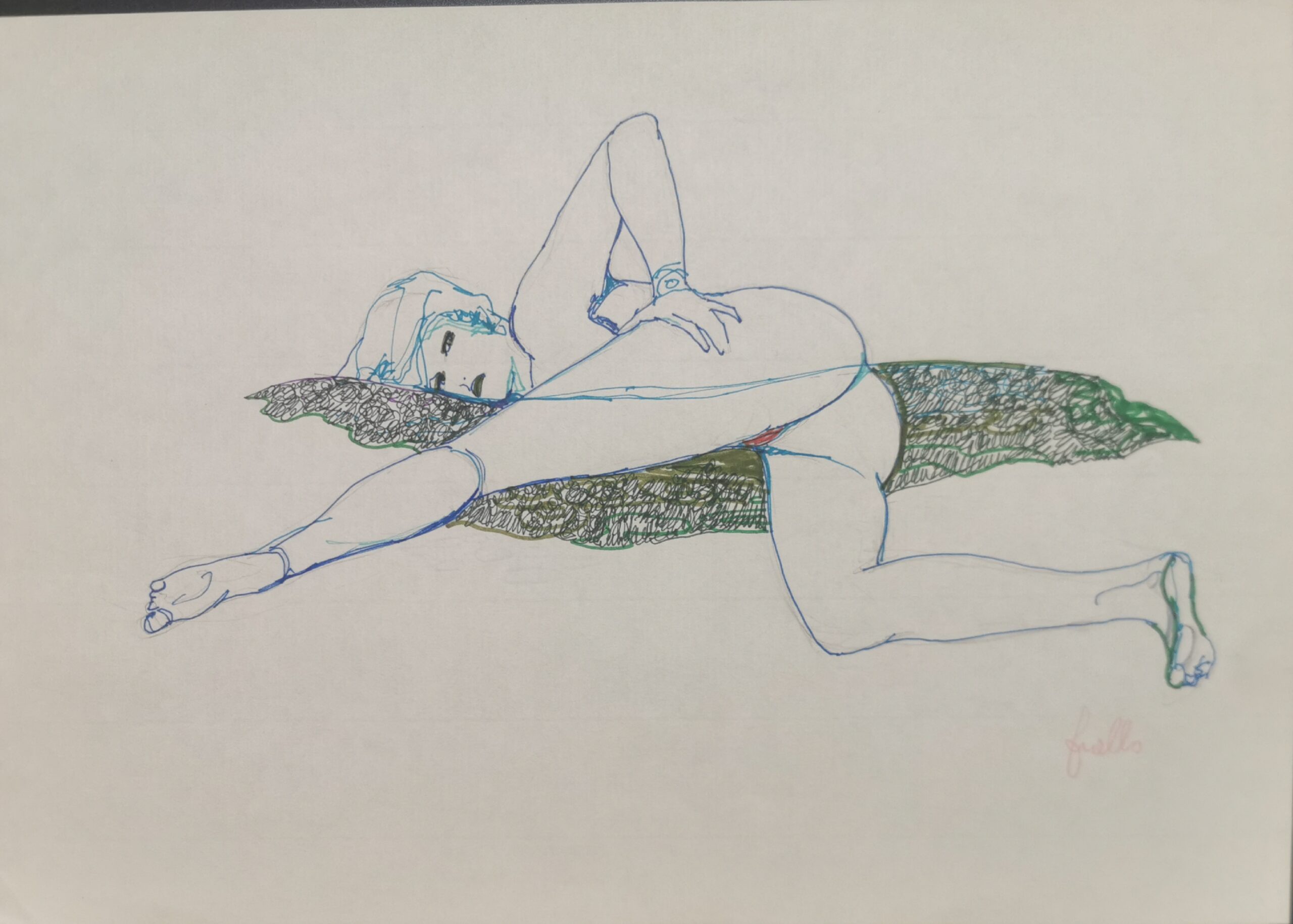 Illustrazione originale Leone Frollo – Donna sdraiata