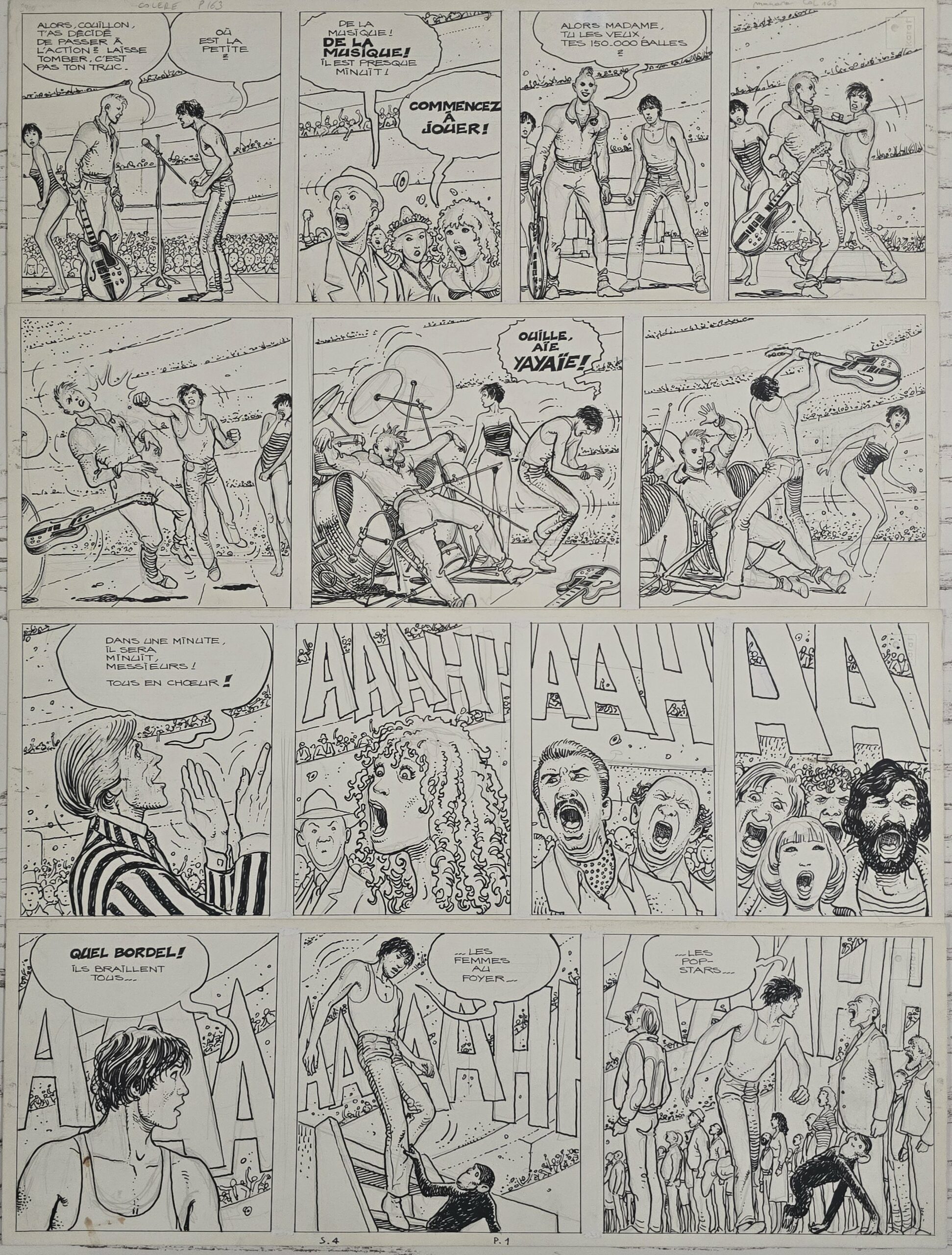Tavola originale Milo Manara – Giuseppe Bergman –  Jour de colère Vol 2  Tavola 163