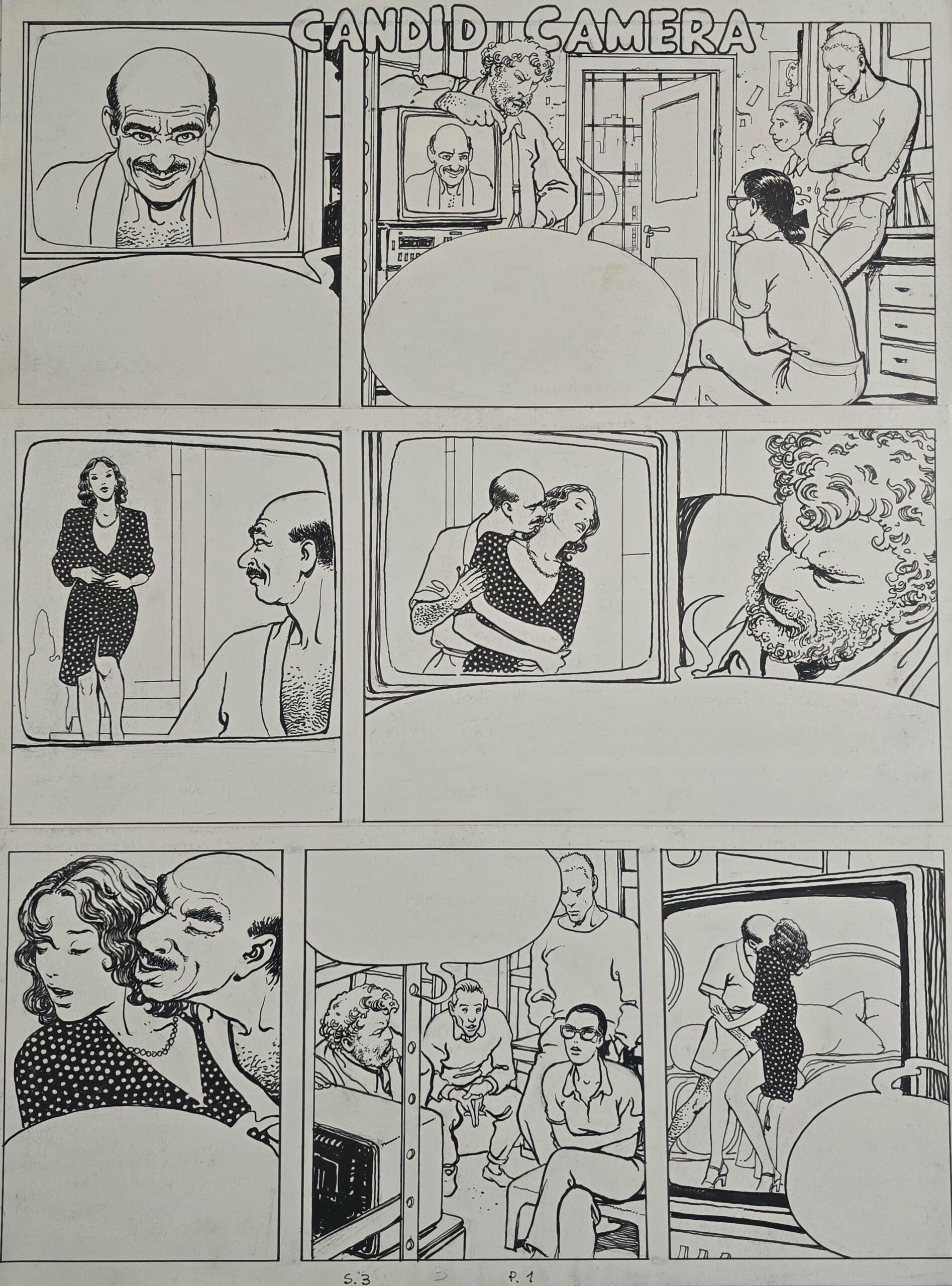 Tavola originale Milo Manara – Candid Camera pag.1