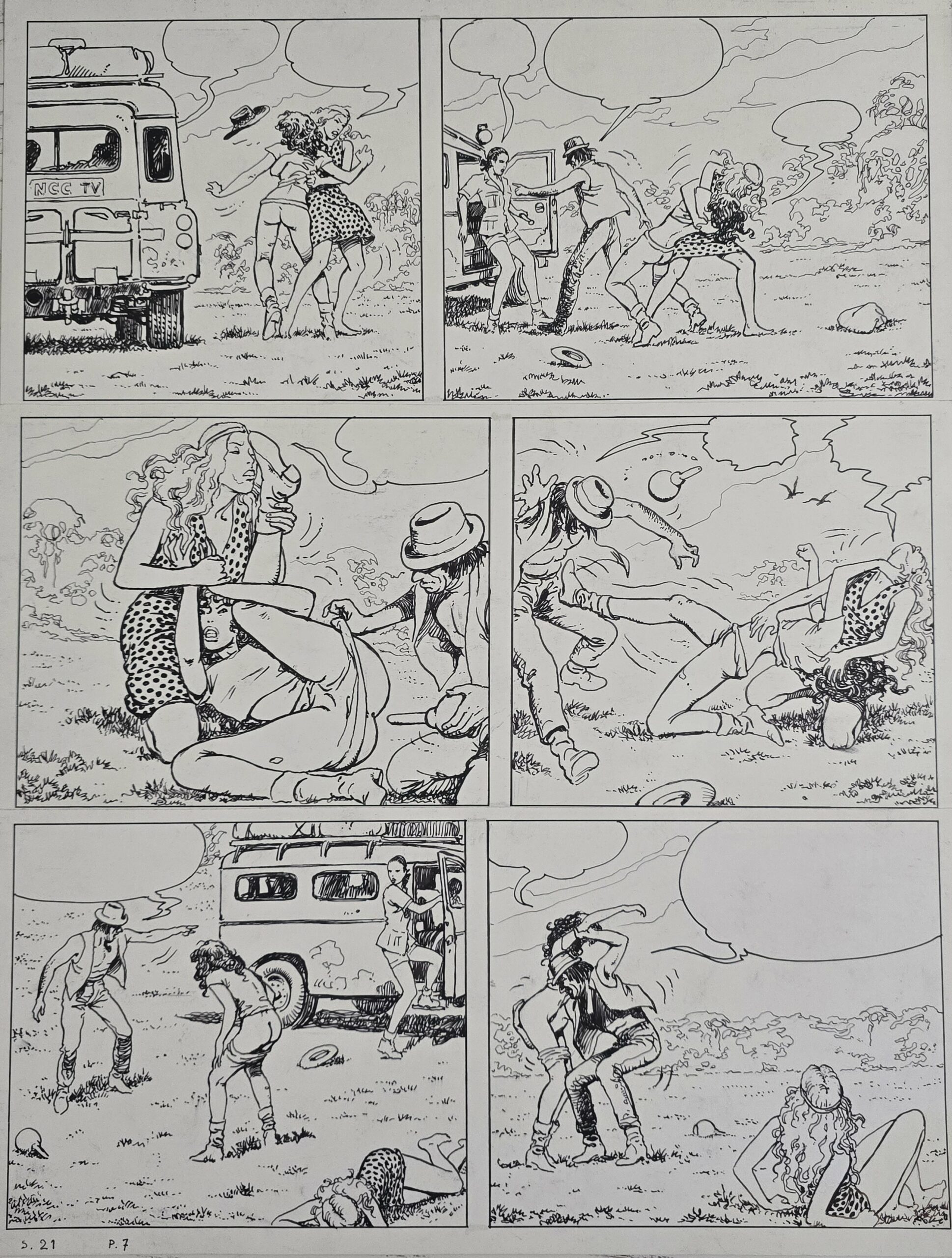 Tavola originale Milo Manara – Il Gioco – tomo 3 pag.7