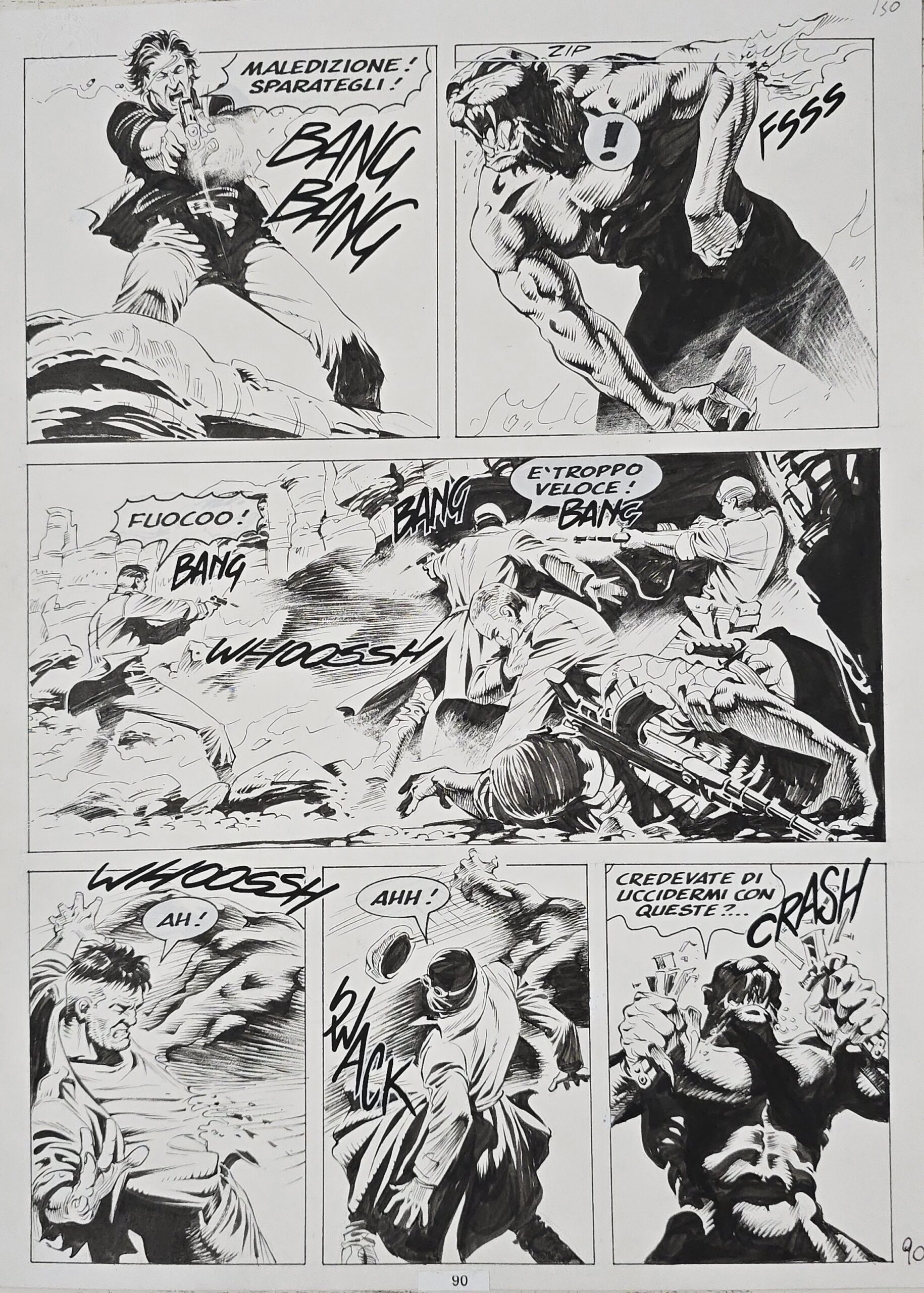 Tavola originale Maurizio Dotti  Dampyr n. 7 “Zona proibita”  pag.90