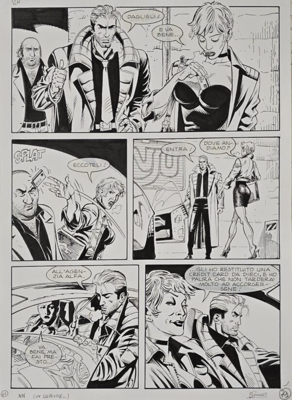 Tavola originale Gigi Simeoni Nathan Never pag. 79