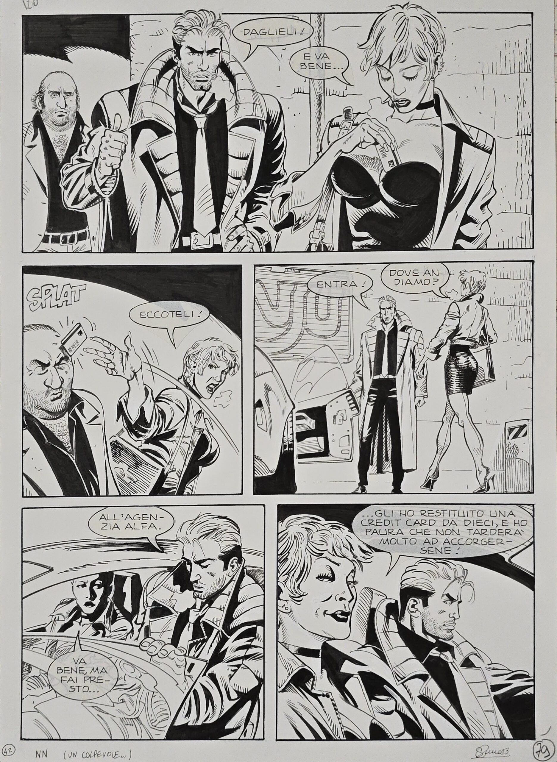 Tavola originale Gigi Simeoni Nathan Never pag. 79