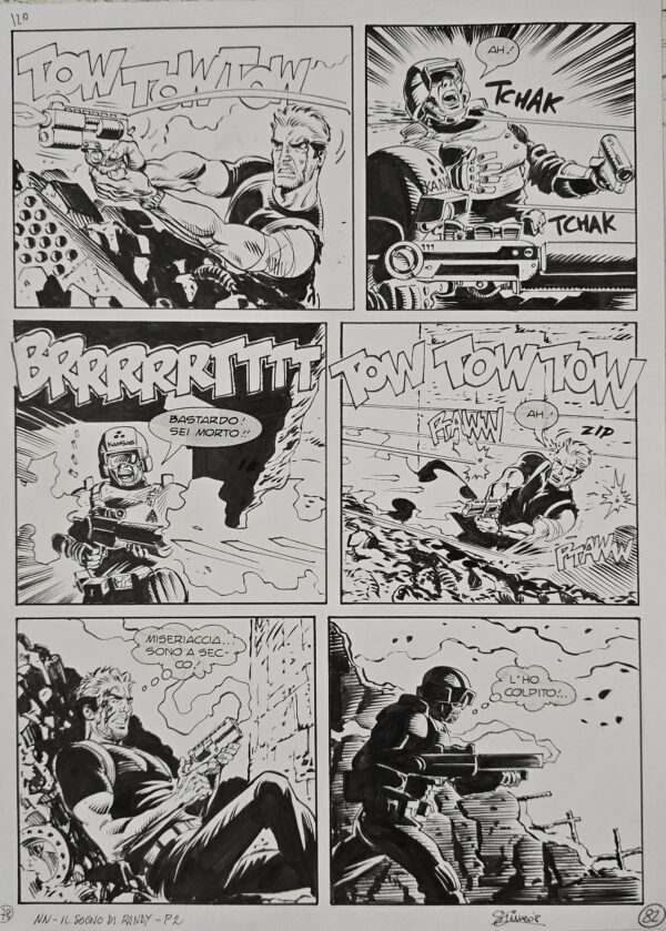 Tavola originale Gigi Simeoni Nathan Never n.217 "La fabbrica dei sogni"  pag. 82