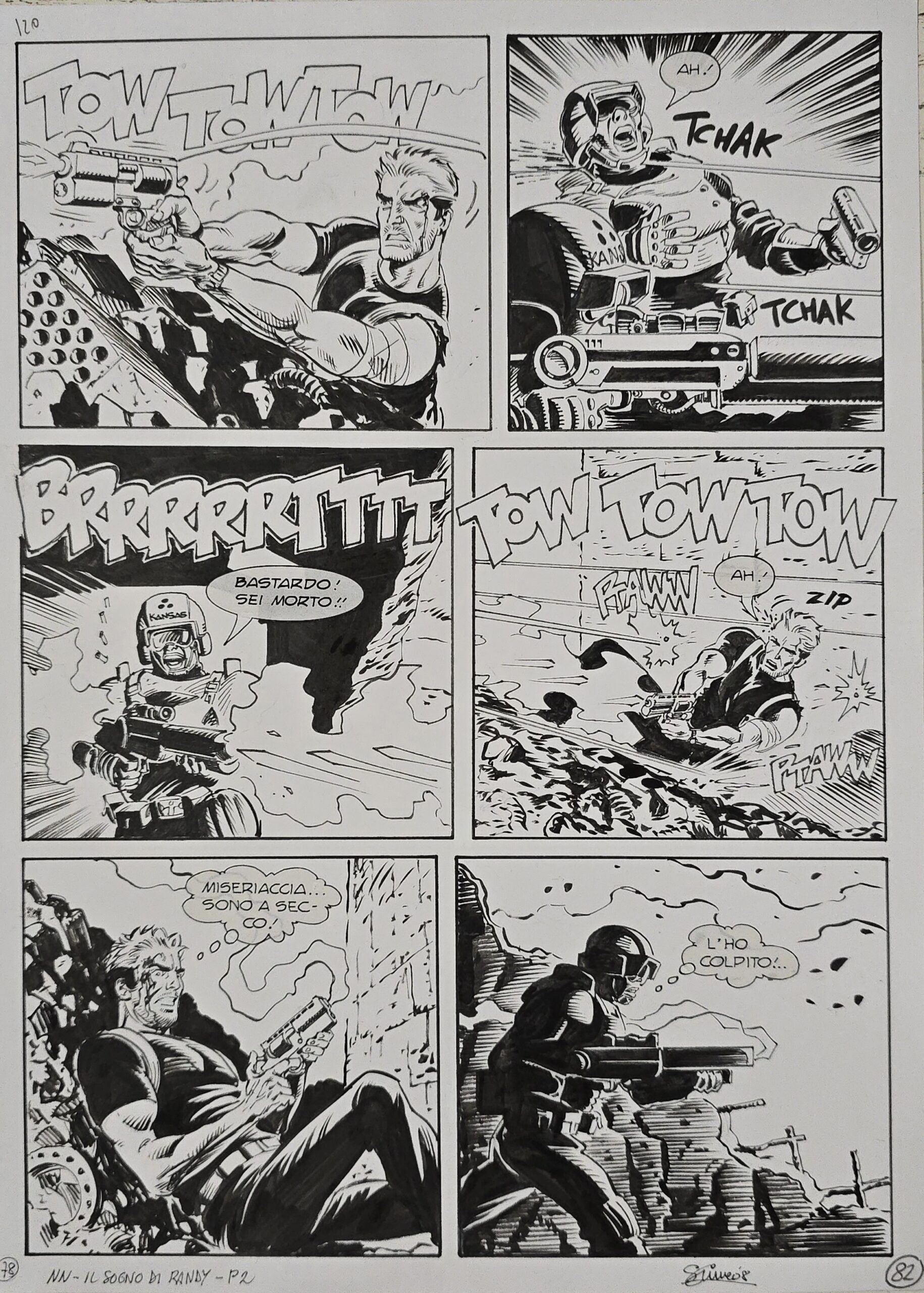 Tavola originale Gigi Simeoni Nathan Never n.217 “La fabbrica dei sogni”  pag. 82