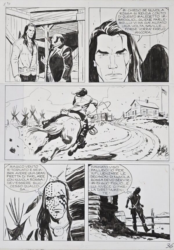 Tavola originale Stefano Biglia Magico Vento n. 86 “Il figlio di nuvola "pag. 36