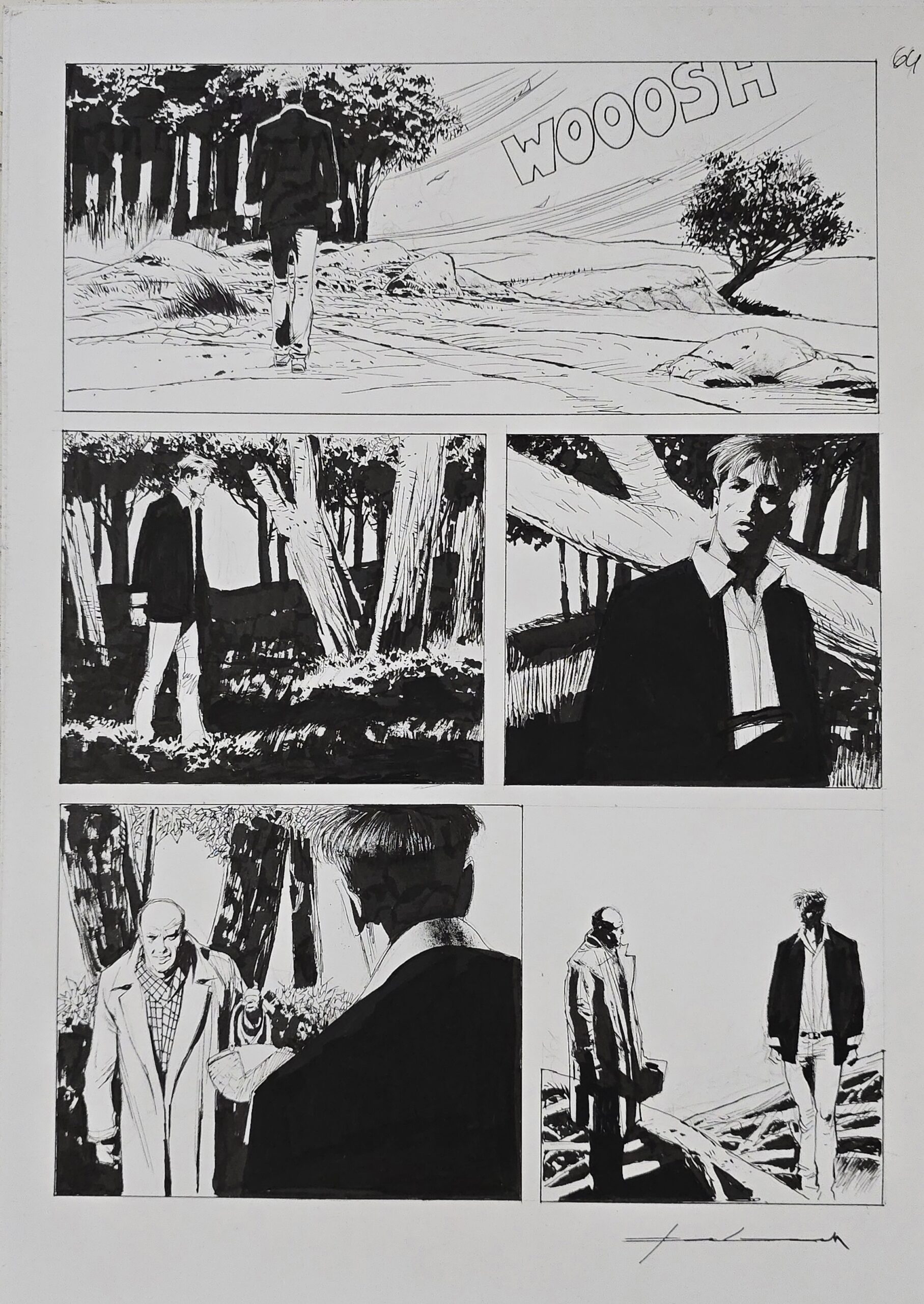 Tavola originale Corrado Roi  Dylan Dog n. 429 “La bestia della brughiera” pag. 64