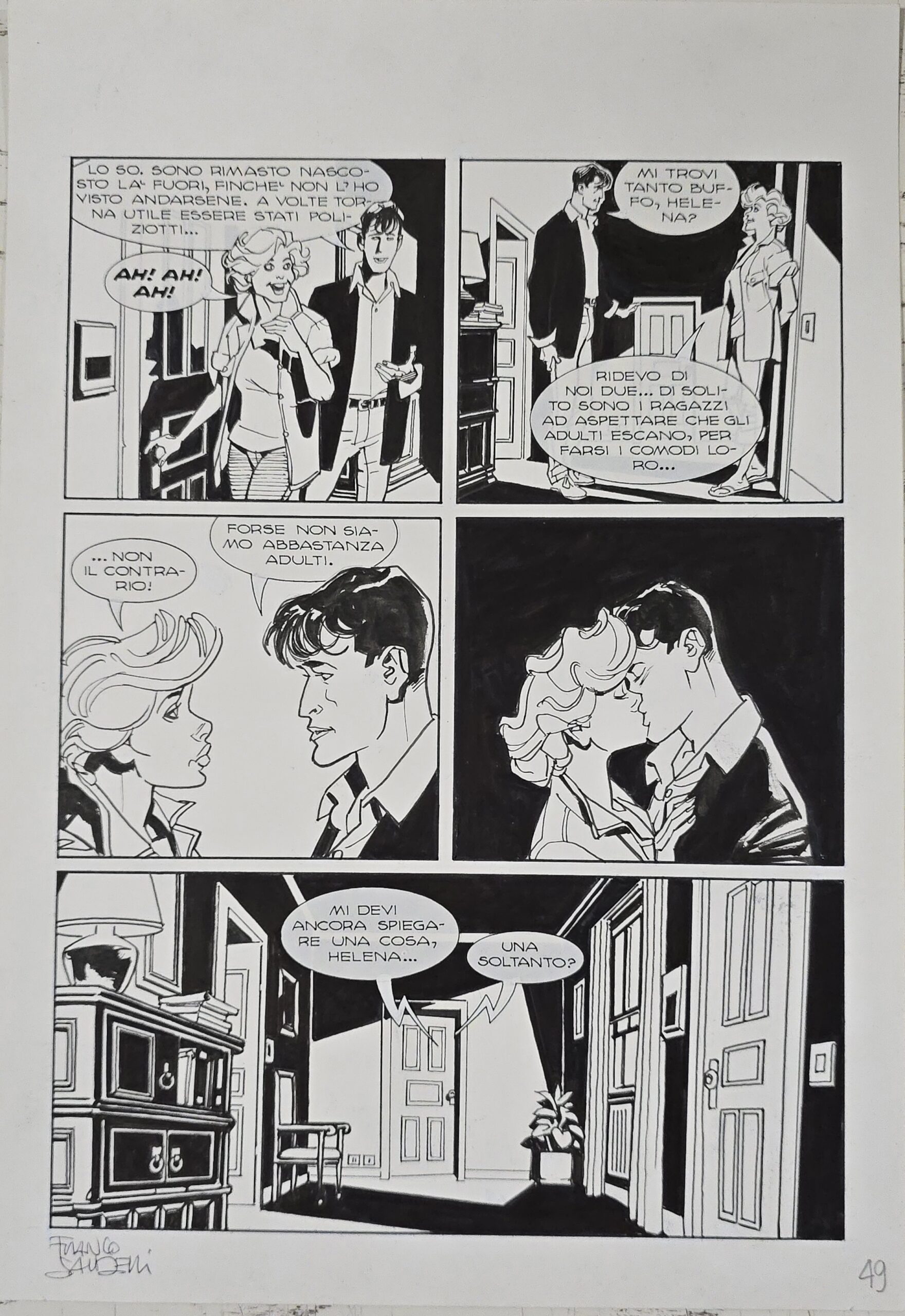 Tavola originale Franco Saudelli Dylan Dog n. 177 “Il discepolo” pag. 49