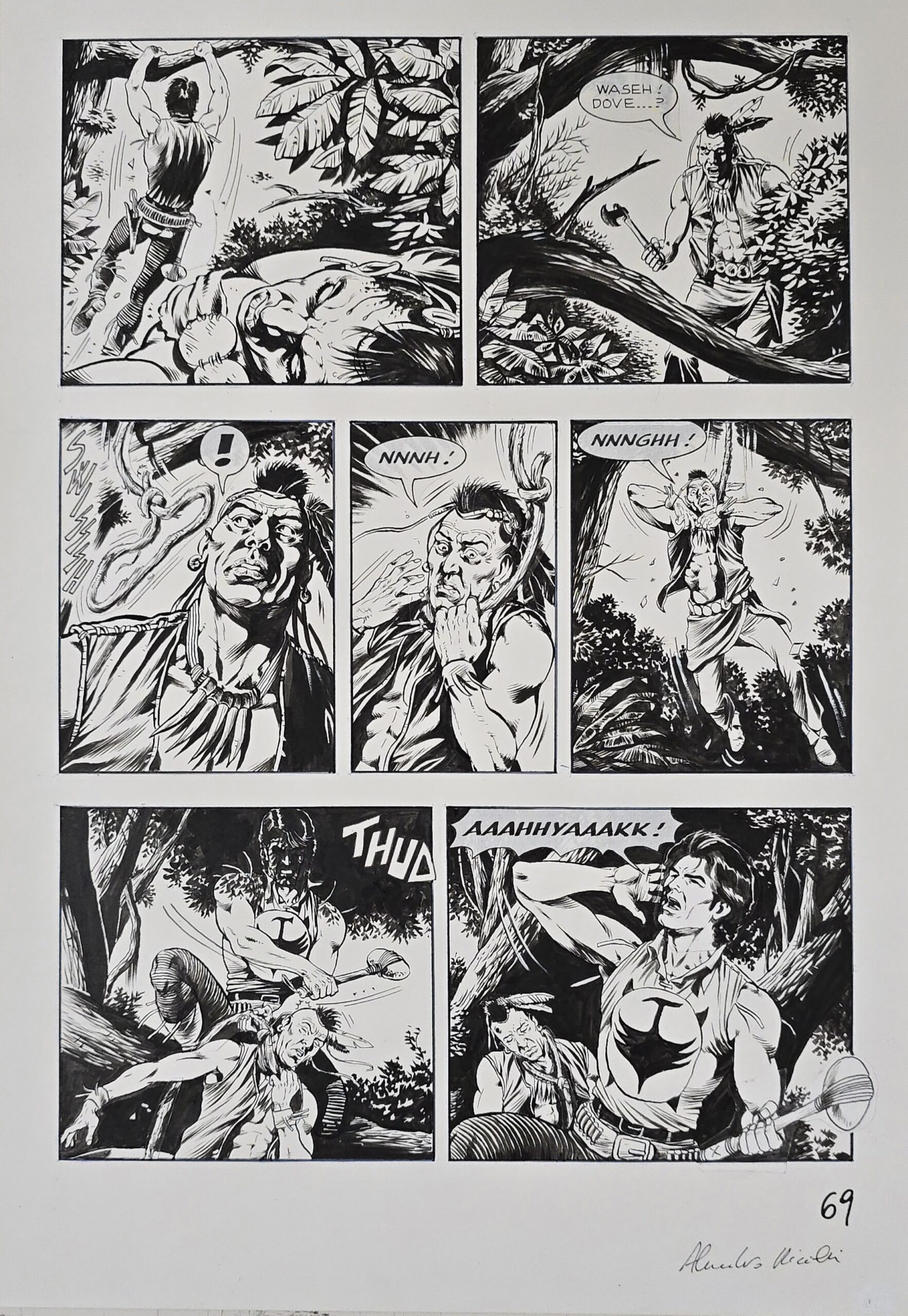 Tavola originale Alessandro Piccinelli  Zagor pag. 69