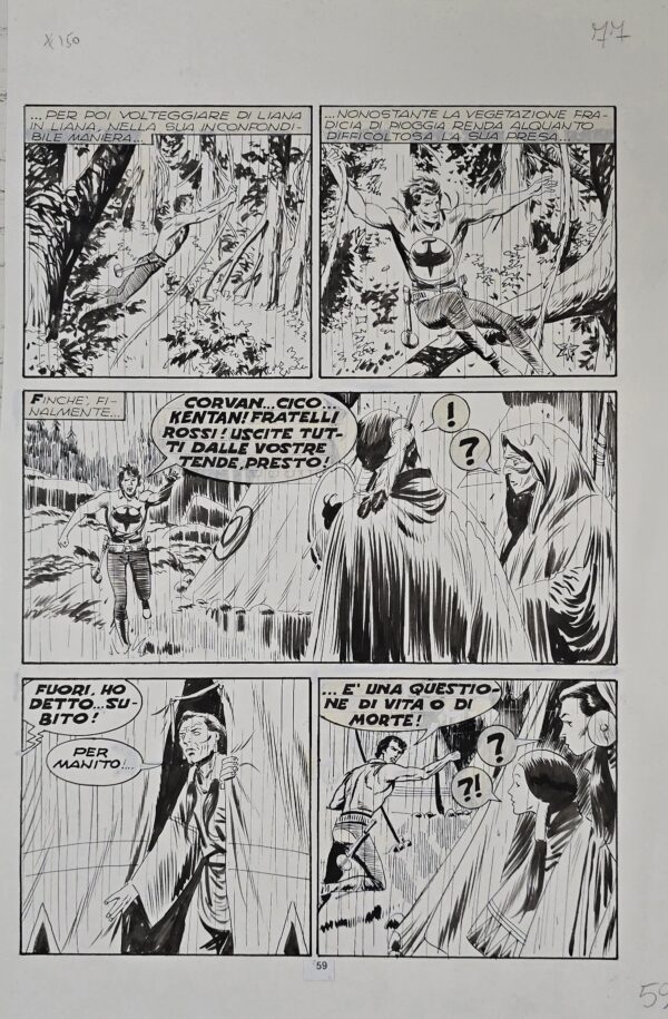 Tavola originale Marco Torricelli  Zagor n. 359 "Segnali di fumo" pag. 59