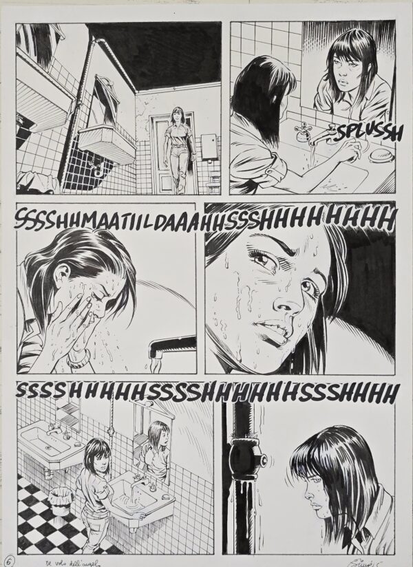 Tavole originali  Gigi Siemoni Dylan Dog n. 368 "Il passo dell' Angelo"pag.6/8 - immagine 2
